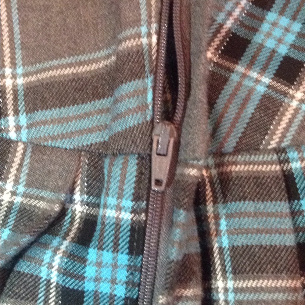 🔵 Blue and Black Plaid Skirt - Picture 3 of 5